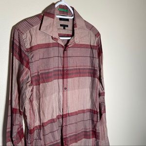 RW&CO Button Up Shirt Red Plaid Long Sleeve
